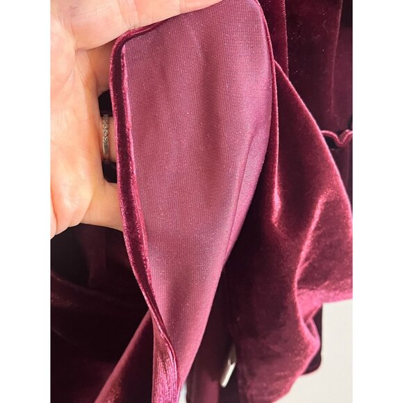 Betsey Johnson Velvet Mini Dress S Pink Festive Boho Western Chic Feminine 80s - Picture 8 of 12